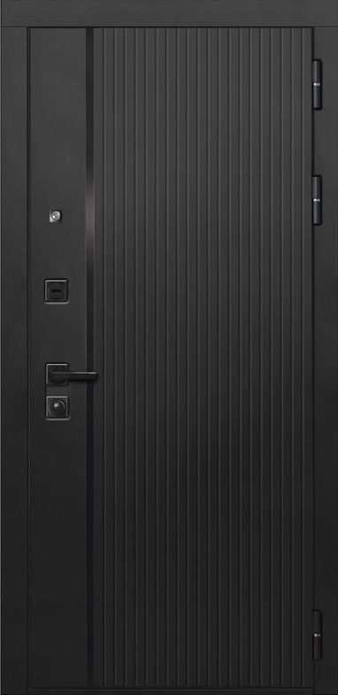 Дверь ДвериПРО L-45 ФЛ-659 (12мм, nussbaum+черная патина винорит) DPRO195553