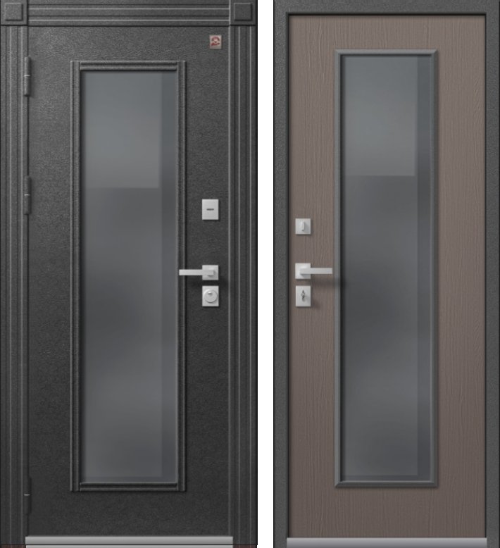 Дверь Термо Premium 2 Антрацит Муар - Софт Софт ясень грей DIS007385